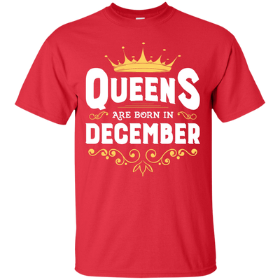 Queens Are Born In December-T-Shirt & Hoodie-Classic T-Shirt-Red