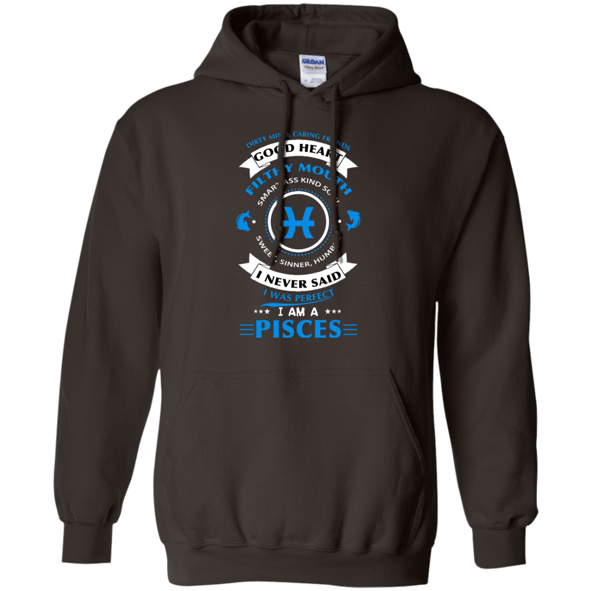 I'm A Pisces-T-Shirt & Hoodie-Pullover Hoodie-Dark Chocolate