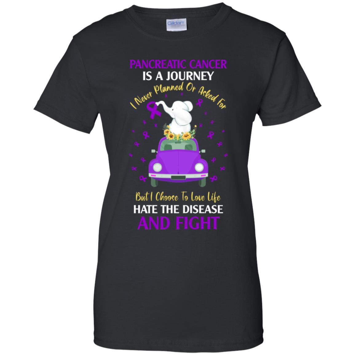 Pancreatic Awareness Is A Journey-T-Shirt & Hoodie-Women's T-Shirt-Black