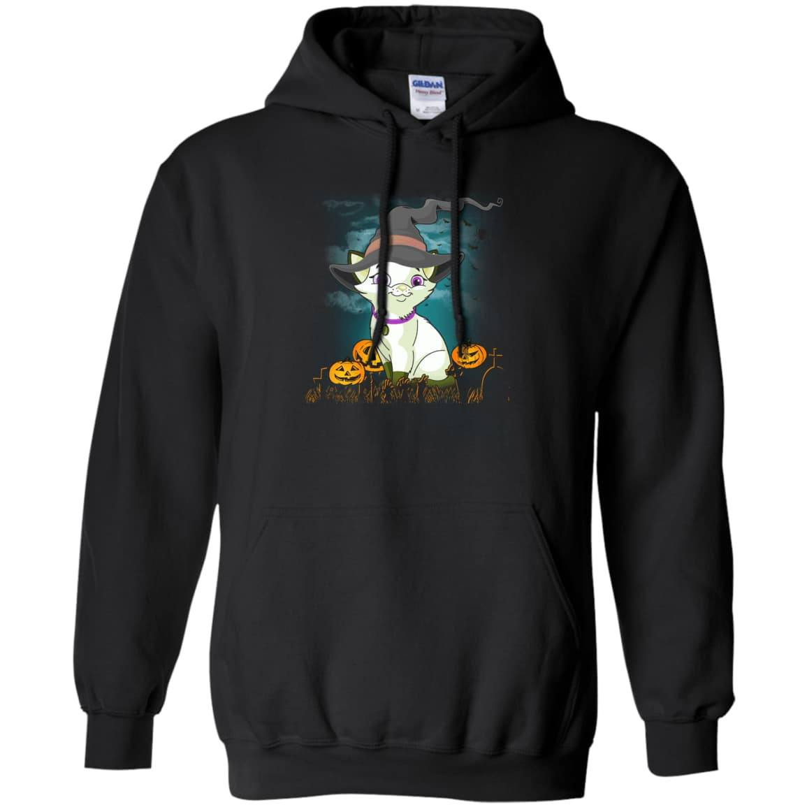 Halloween Cat Lovers-T-Shirt & Hoodie-Pullover Hoodie-Black