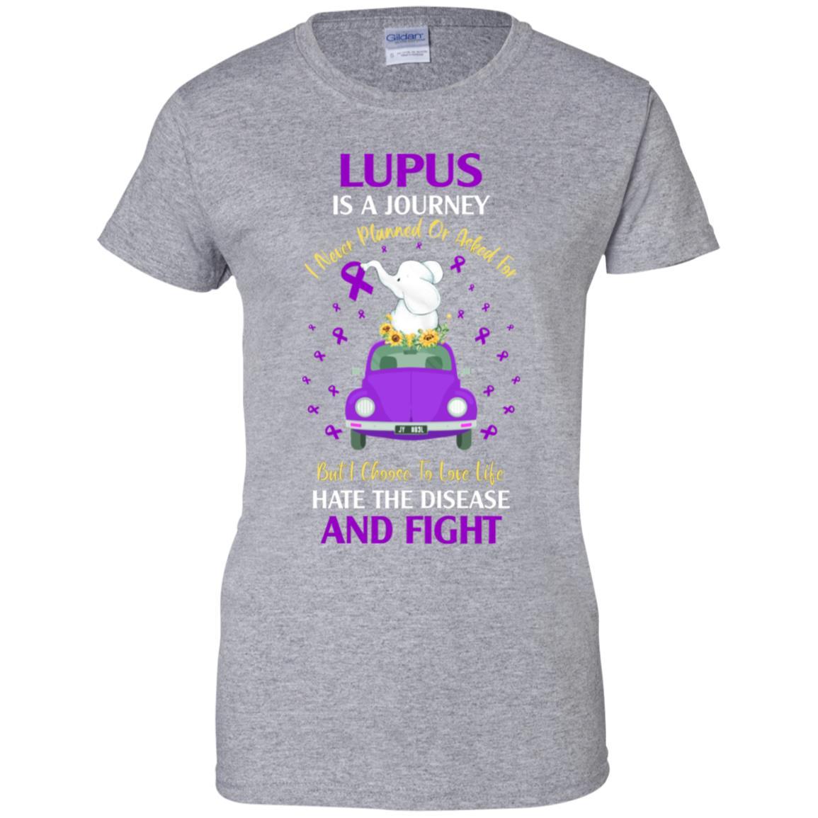 Lupus Awareness Is A Journey-T-Shirt & Hoodie-Women's T-Shirt-Sport Grey