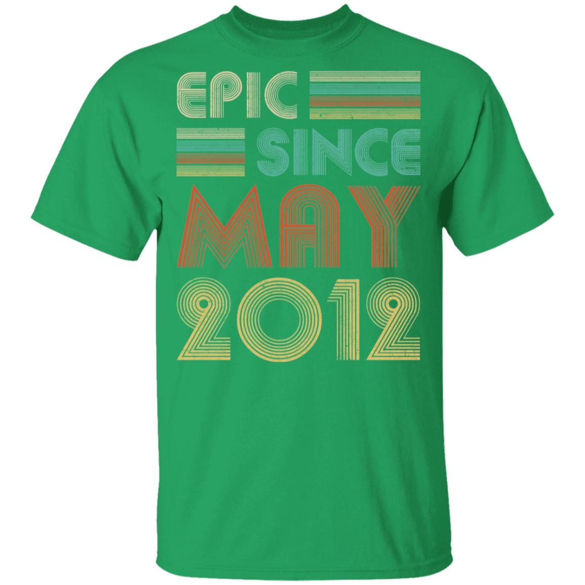 Epic Since May 2012 Vintage 9th Birthday Gifts Youth-Youth Shirt-Youth T-Shirt-Irish Green