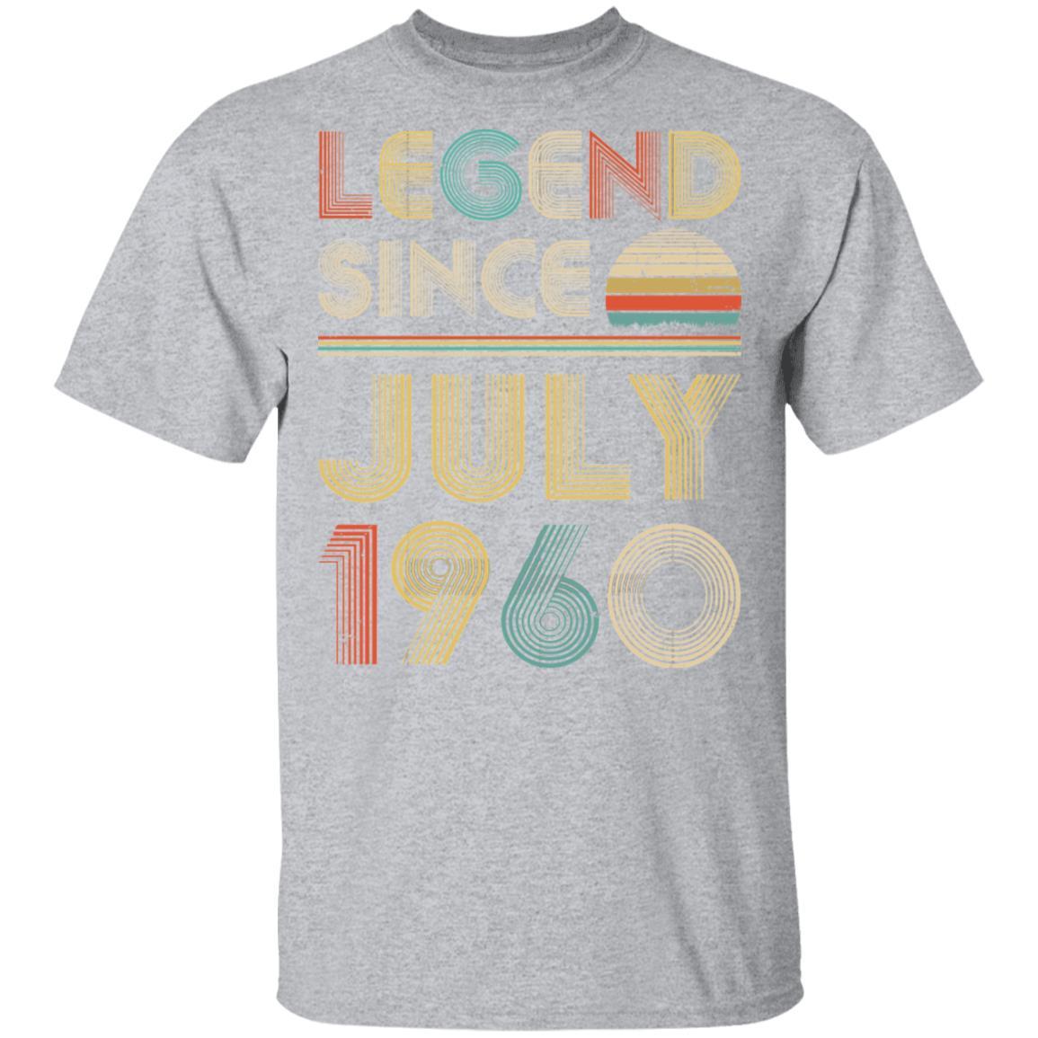 Legend Since July 1960 Vintage 61th Birthday Gifts-T-Shirt & Hoodie-Classic T-Shirt-Sport Grey