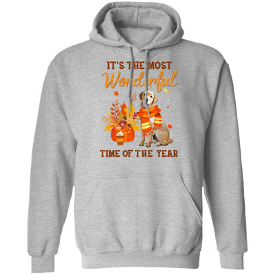Labrador Autumn It's The Most Wonderful Time Of The Year-T-Shirt & Hoodie-Pullover Hoodie-Sport Grey