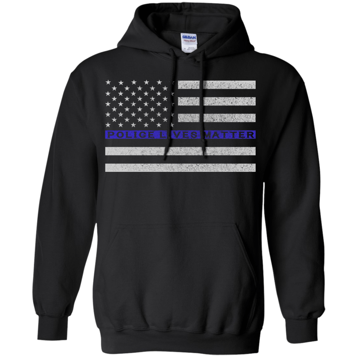 Police Lives Matter Support-T-Shirt & Hoodie-Pullover Hoodie-Black