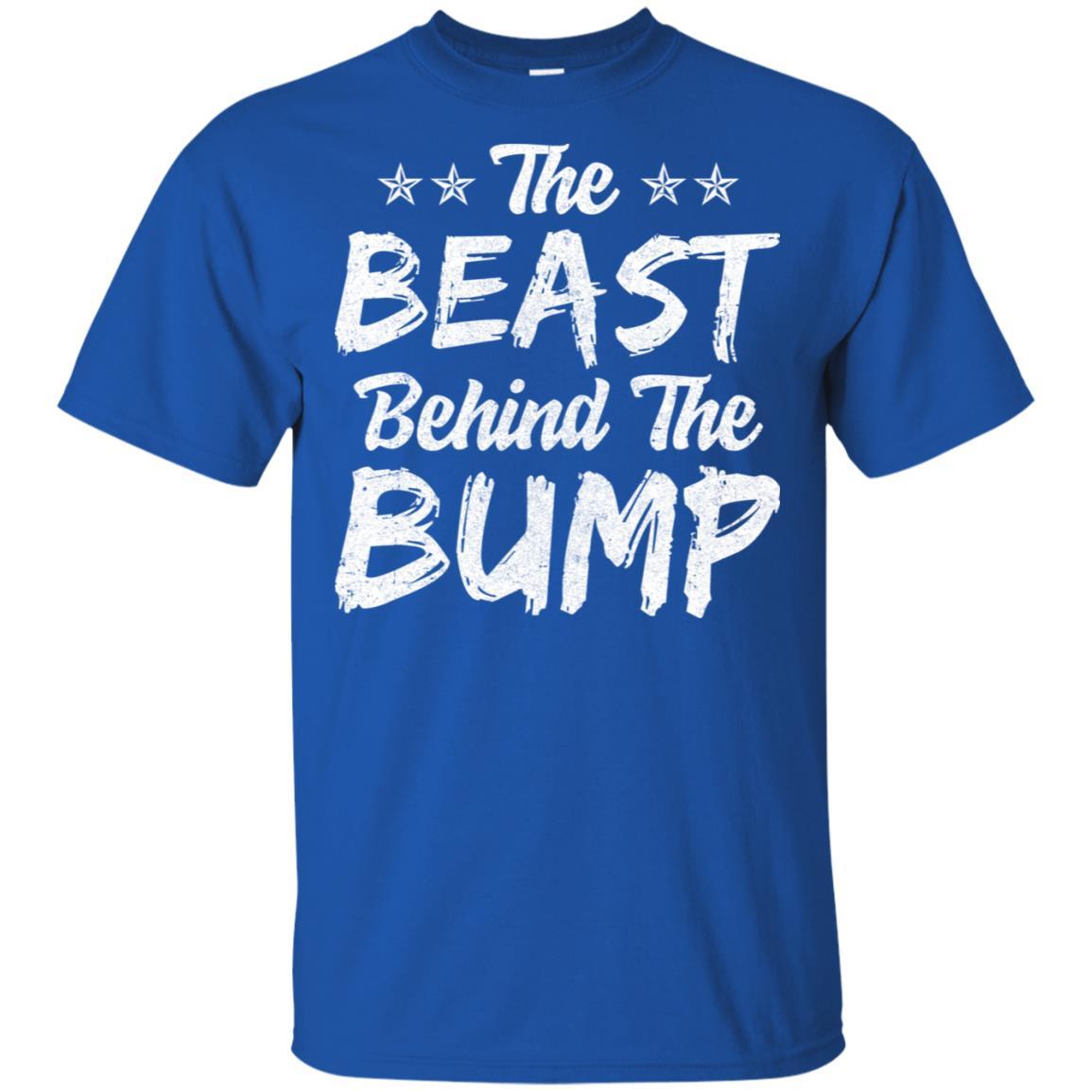 The Beast Behind The Bump Announcement Dad Fathers Day-T-Shirt & Hoodie-Classic T-Shirt-Royal