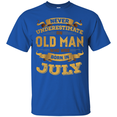 Never Underestimate An Old Man Who Was Born In July-T-Shirt & Hoodie-Classic T-Shirt-Royal
