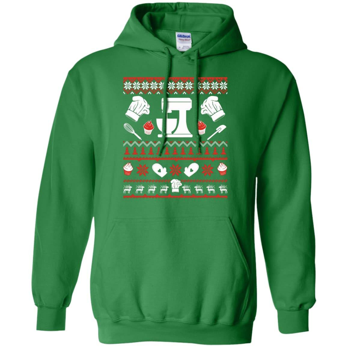 Baking Christmas Sweater-T-Shirt & Hoodie-Pullover Hoodie-Irish Green