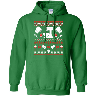 Baking Christmas Sweater-T-Shirt & Hoodie-Pullover Hoodie-Irish Green