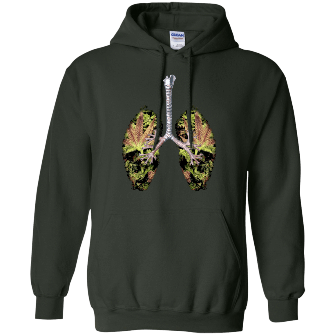 My Weed Lungs-T-Shirt & Hoodie-Pullover Hoodie-Forest Green