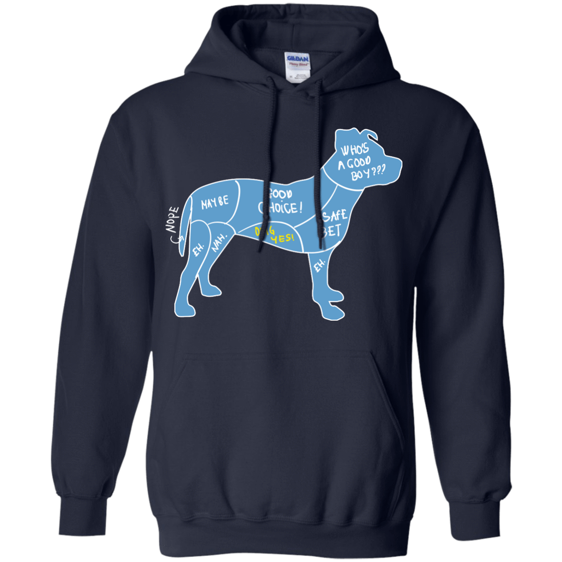 Proper Way To Pet A Dog Pitbull Lover-T-Shirt & Hoodie-Pullover Hoodie-Navy