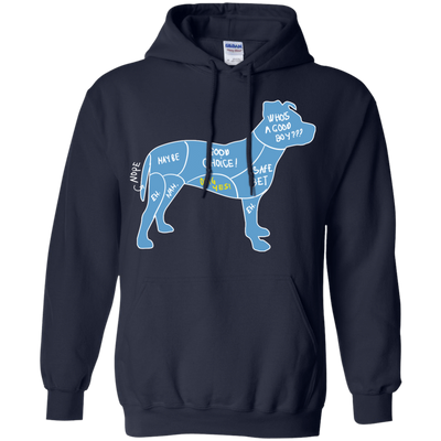 Proper Way To Pet A Dog Pitbull Lover-T-Shirt & Hoodie-Pullover Hoodie-Navy