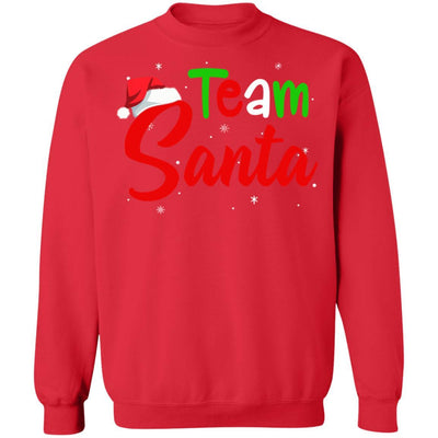 Team Santa Christmas Matching Family Christmas Pajama-T-Shirt & Sweatshirt-Crewneck Sweatshirt-Red