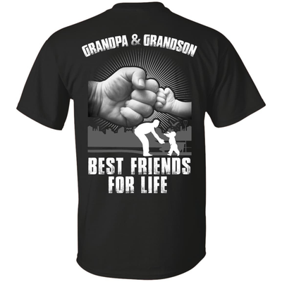 Grandpa And Grandson Best Friends For Life-T-Shirt & Hoodie-Classic T-Shirt-Black
