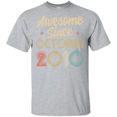 Awesome Since October 2010 Vintage 11th Birthday Gifts-T-Shirt & Hoodie-Classic T-Shirt-Sport Grey