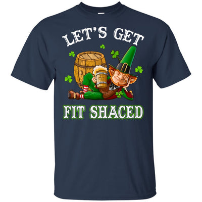 Let's Get Fit Shaced Leprechaun St Patricks Day Gift-T-Shirt & Hoodie-Classic T-Shirt-Navy