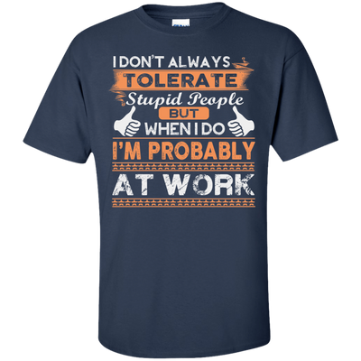 Stupid People At Work-T-Shirt & Hoodie-Classic T-Shirt-Navy