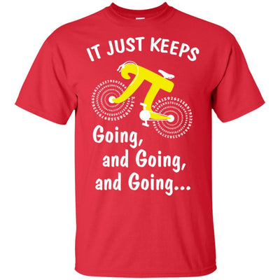 It's Just Keep Going And Going Bicycle Pi Day Gift-T-Shirt & Hoodie-Classic T-Shirt-Red
