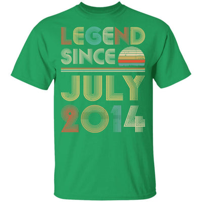Legend Since July 2014 Vintage 7th Birthday Gifts Youth-Youth Shirt-Youth T-Shirt-Irish Green