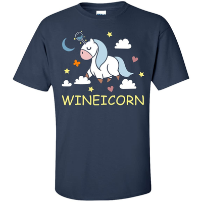 Funny Wine Unicorn Wineicorn-T-Shirt & Hoodie-Classic T-Shirt-Navy