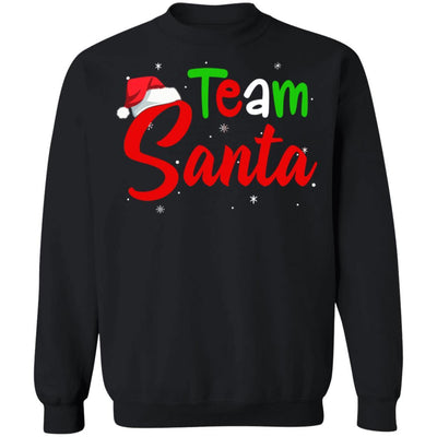 Team Santa Christmas Matching Family Christmas Pajama-T-Shirt & Sweatshirt-Crewneck Sweatshirt-Black