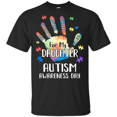 Support Autism Awareness For My Daughter Puzzle Gift-T-Shirt & Hoodie-Classic T-Shirt-Black