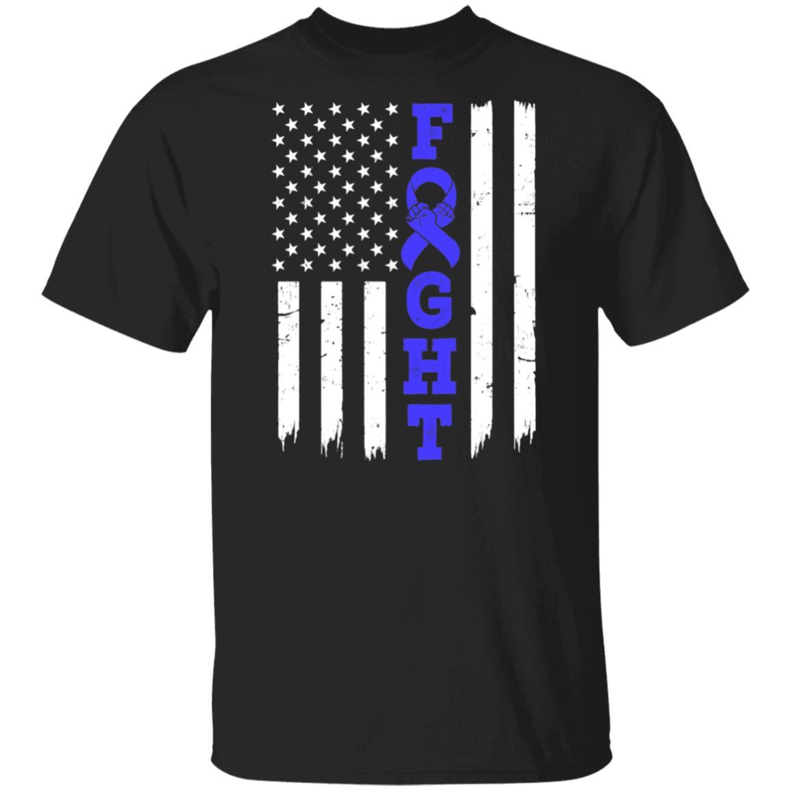 Prostate Colon Cancer Awareness American Flag Distressed