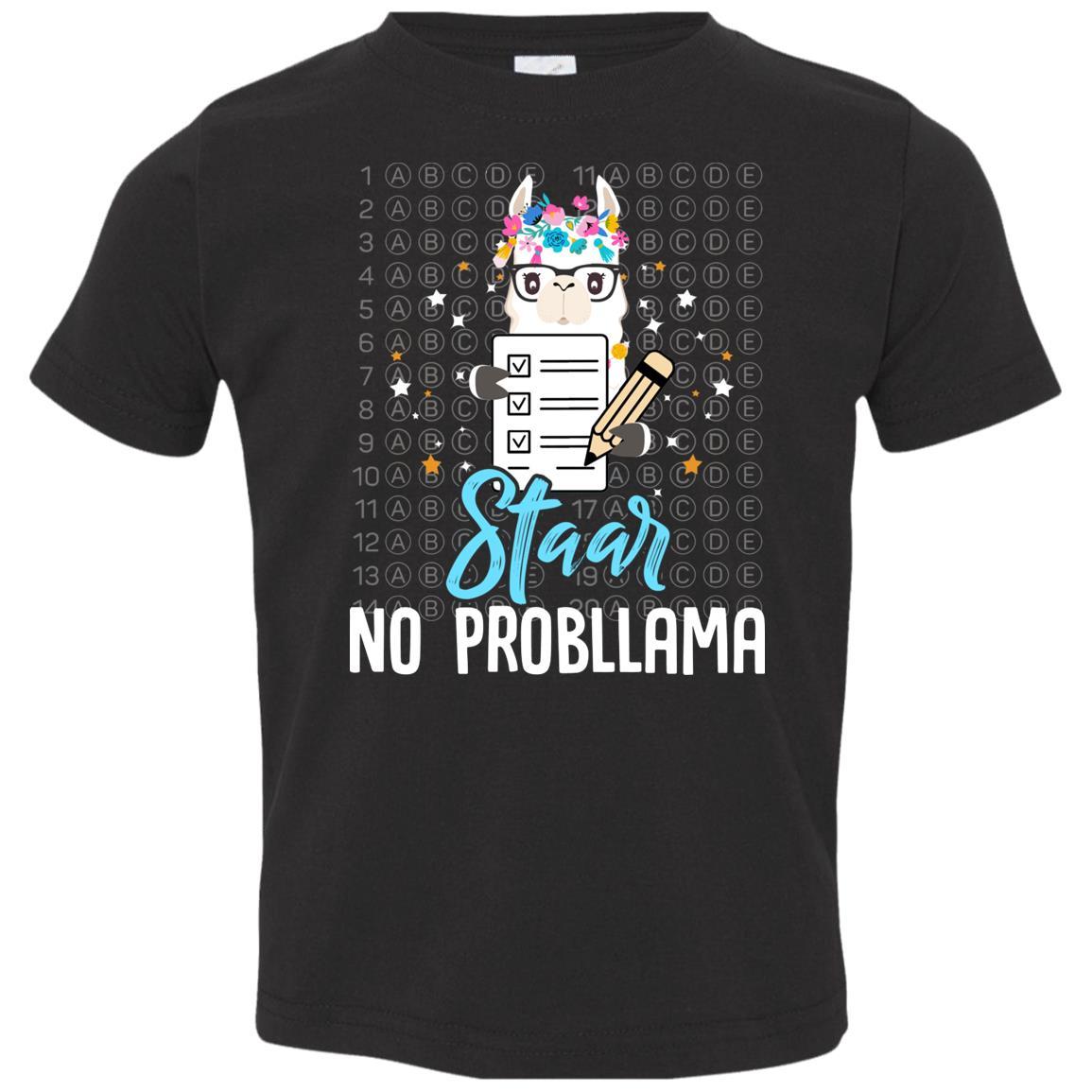 STAAR Test Day Llama For Students Teacher Youth-Youth Shirt-Toddler T-Shirt-Black