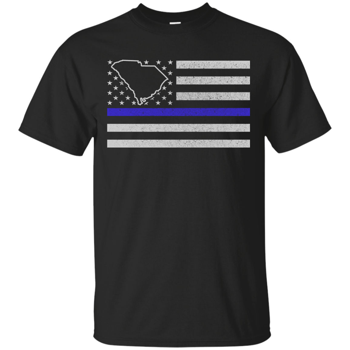 South Carolina Thin Blue Line Police State-T-Shirt & Hoodie-Classic T-Shirt-Black