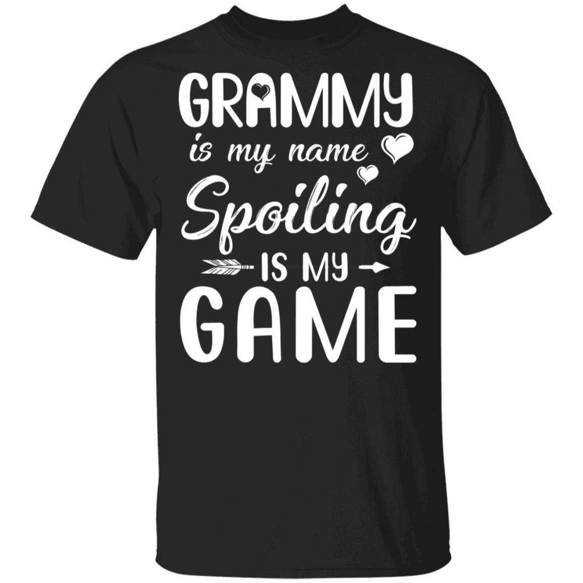 Grammy Is My Name Spoiling Is My Game Funny Mothers Day-T-Shirt & Tank Top-Classic T-Shirt-Black