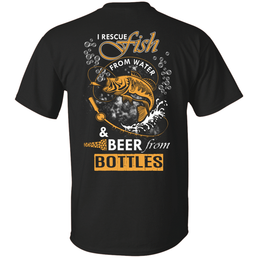 I Rescue Fish From Water Beer From Bottles-T-Shirt & Hoodie-Classic T-Shirt-Black