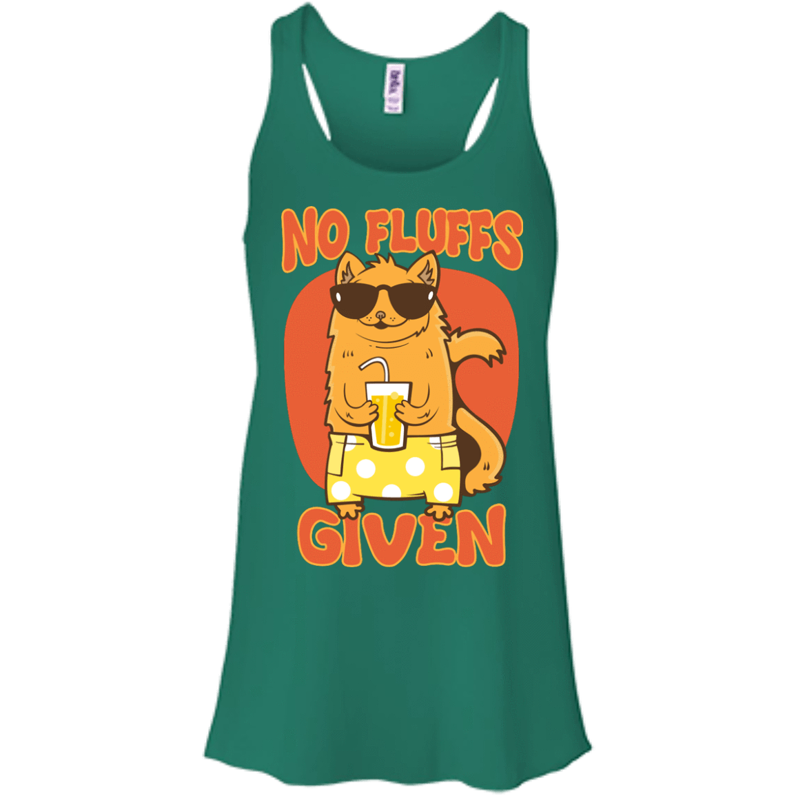 No Fluffs Given-T-Shirt & Hoodie-Women's Flowy Racerback Tank-Kelly