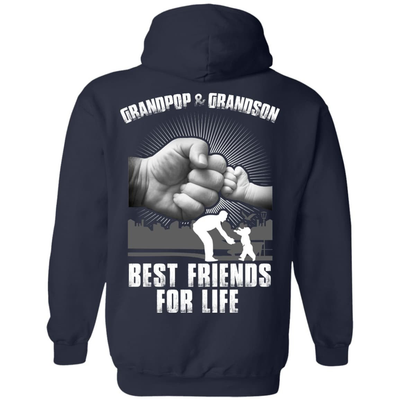 Grandpop And Grandson Best Friends For Life-T-Shirt & Hoodie-Pullover Hoodie-Navy