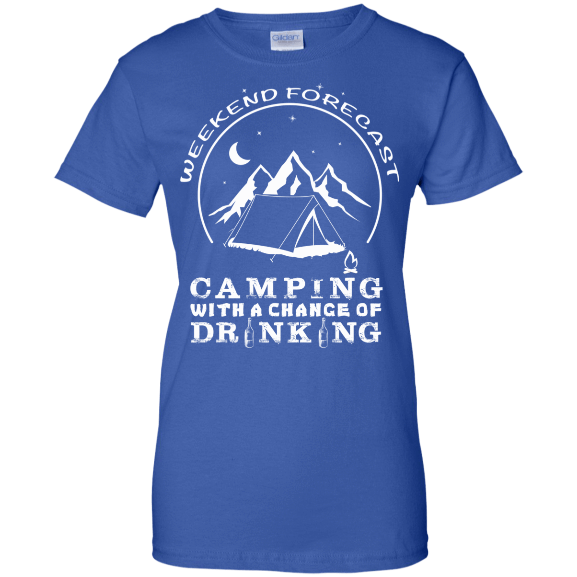 Weekend Forecast Camping-T-Shirt & Hoodie-Women's T-Shirt-Royal