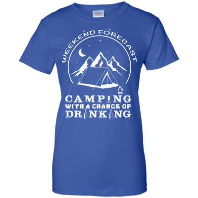 Weekend Forecast Camping-T-Shirt & Hoodie-Women's T-Shirt-Royal