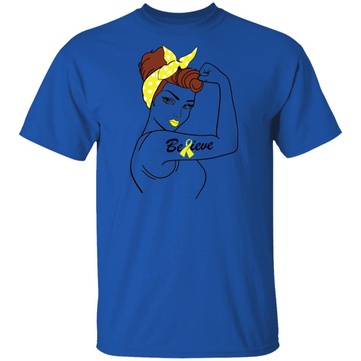 Support Sarcoma Awareness Warrior Believe-T-Shirt & Hoodie-Classic T-Shirt-Royal