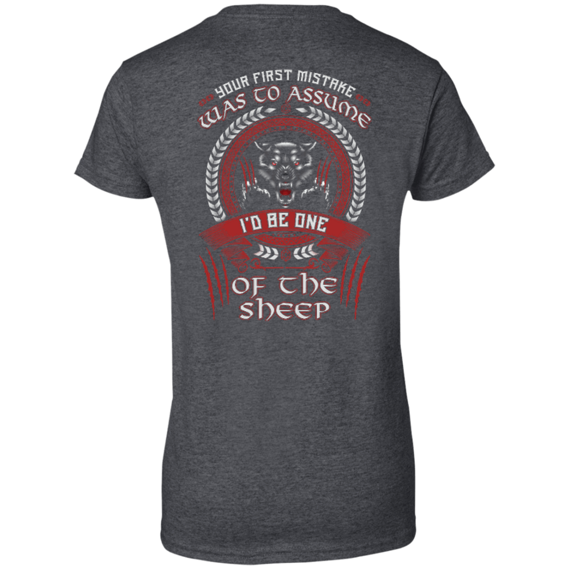 I'd Be One Of The Sheep Wolf Of Odin-T-Shirt & Hoodie-Women's T-Shirt-Dark Heather
