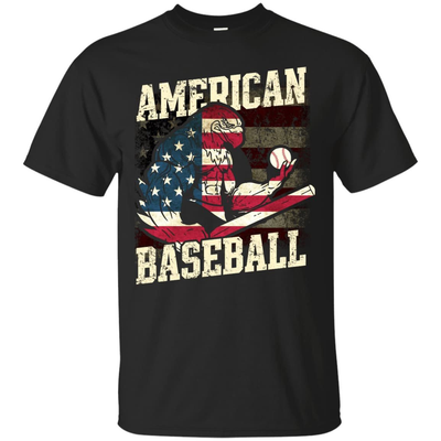 Badass Eagle American Baseball-T-Shirt & Hoodie-Classic T-Shirt-Black
