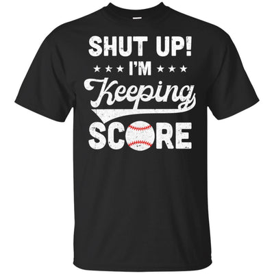 Shut Up I'm Keeping Score Funny Baseball-T-Shirt & Hoodie-Classic T-Shirt-Black