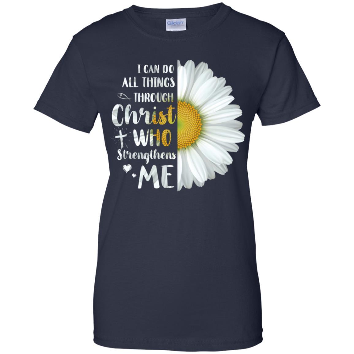 I Can Do All Things Through Christ Philippians 4:13-T-Shirt & Hoodie-Women's T-Shirt-Navy