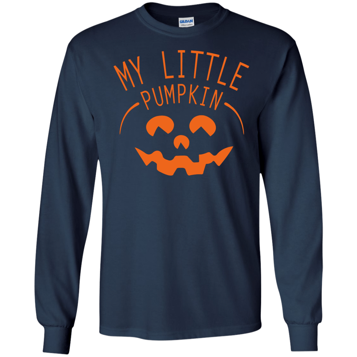 My Little Pumpkin Halloween Maternity T-Shirt-T-Shirt & Hoodie-Long Sleeve T-Shirt-Navy