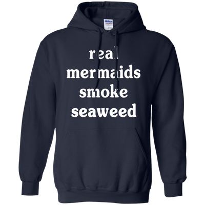 Real Mermaids Smoke Seaweed-T-Shirt & Hoodie-Pullover Hoodie-Navy