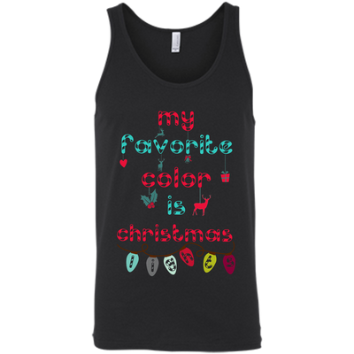 My Favorite Color Is Christmas Light-T-Shirt & Hoodie-Unisex Tank-Black