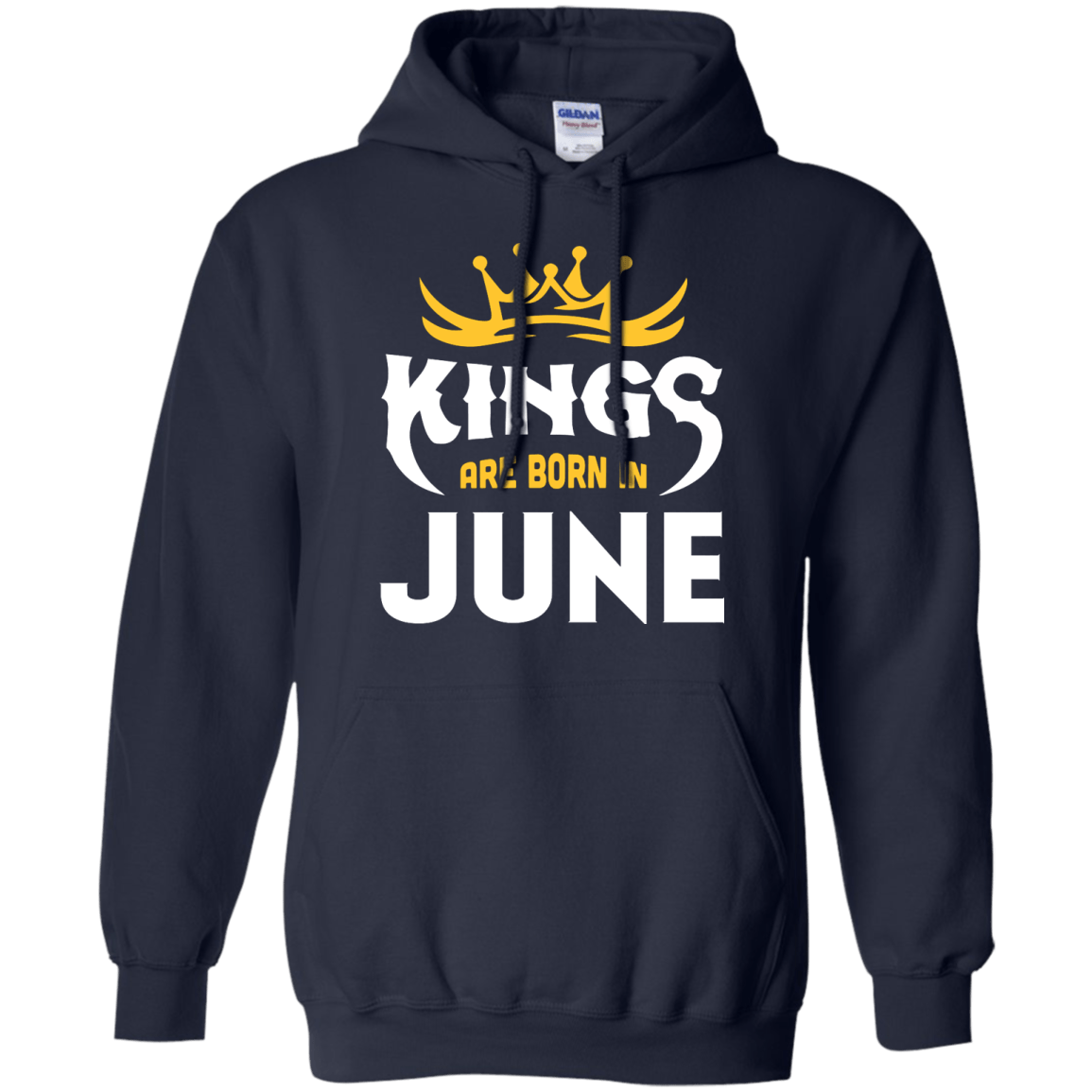 Kings Are Born In June-T-Shirt & Hoodie-Pullover Hoodie-Navy