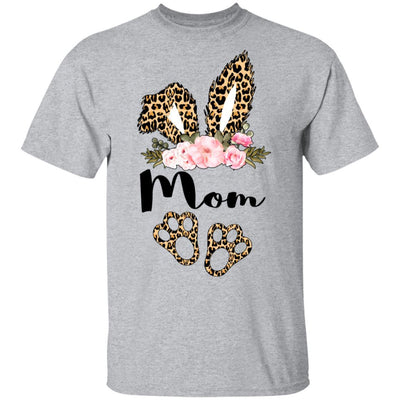 Flower Leopard Bunny Mom Easter Day Women Gifts-T-Shirt & Hoodie-Classic T-Shirt-Sport Grey