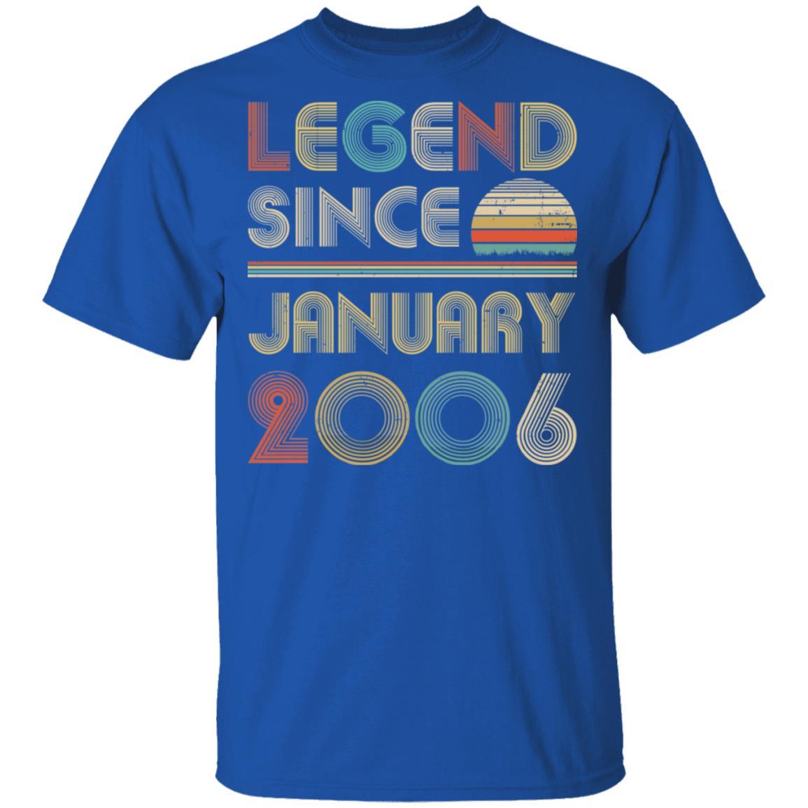 Legend Since January 2006 Vintage 15th Birthday Gifts-T-Shirt & Hoodie-Classic T-Shirt-Royal