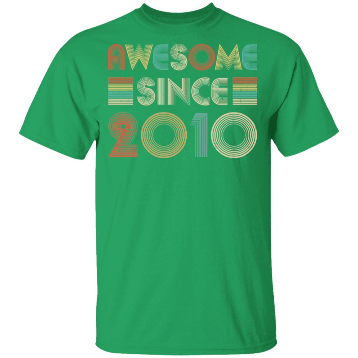 Awesome Since 2010 11th Birthday Gifts Youth-Youth Shirt-Youth T-Shirt-Irish Green