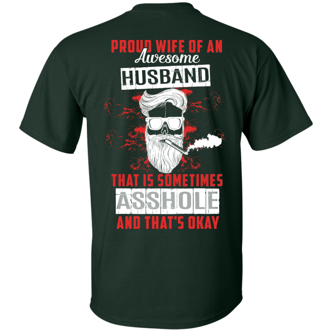 Proud Wife Of An Awesome Husband-T-Shirt & Hoodie-Classic T-Shirt-Forest Green