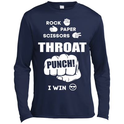 Throat Punch - I Win-T-Shirt & Hoodie-Long Sleeve T-Shirt-Navy