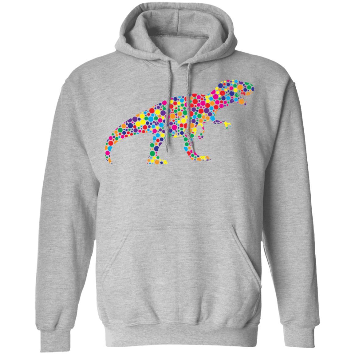 Dot T-Rex Dinosaur Lovers International Dot Day-T-Shirt & Hoodie-Pullover Hoodie-Sport Grey